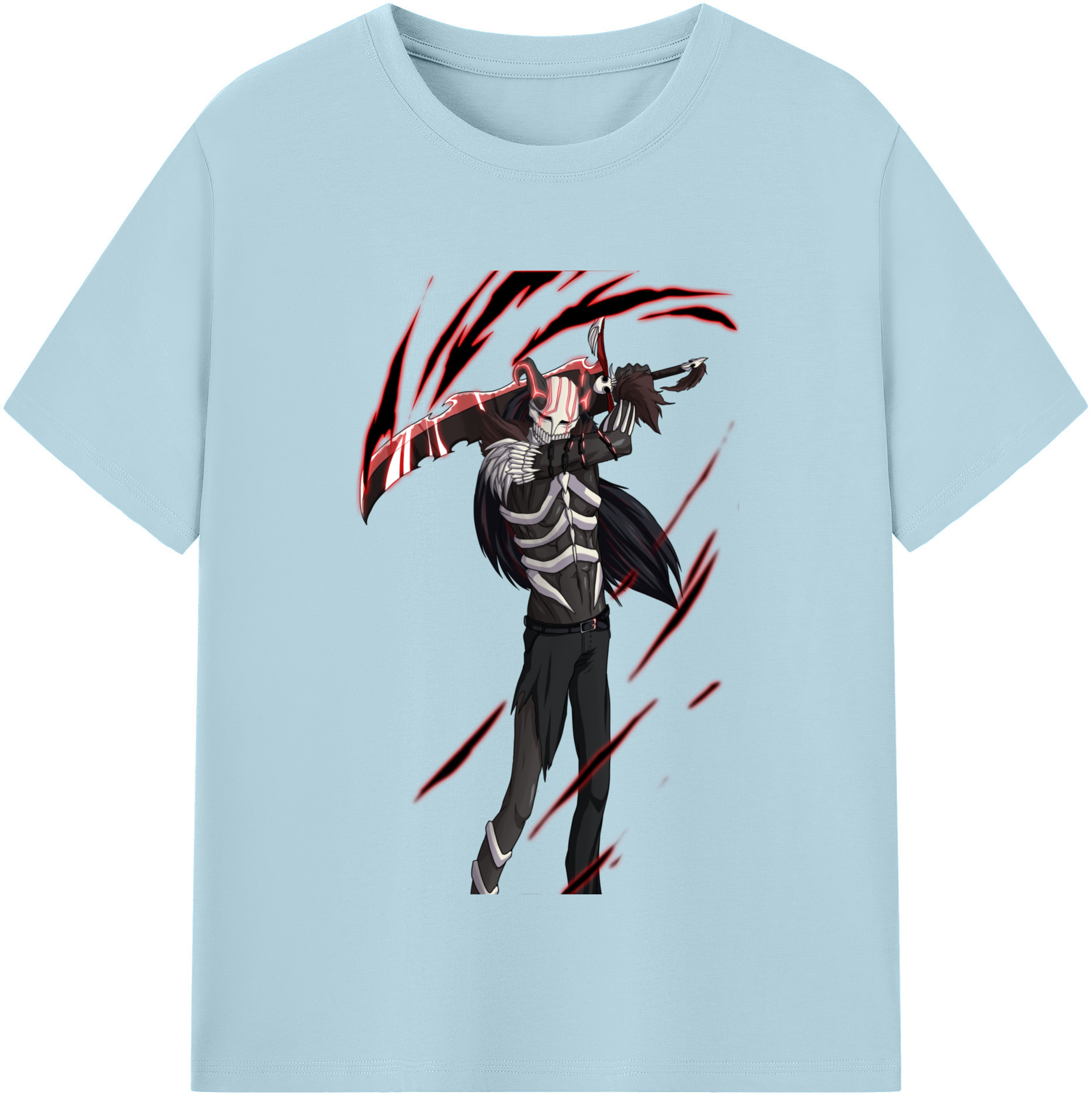 （画像用） ブリーチ 黒崎一護（くろさき いちご）BLEACH Kurosaki Ichigo 綿100％半袖Tシャツ（フロントプリント）